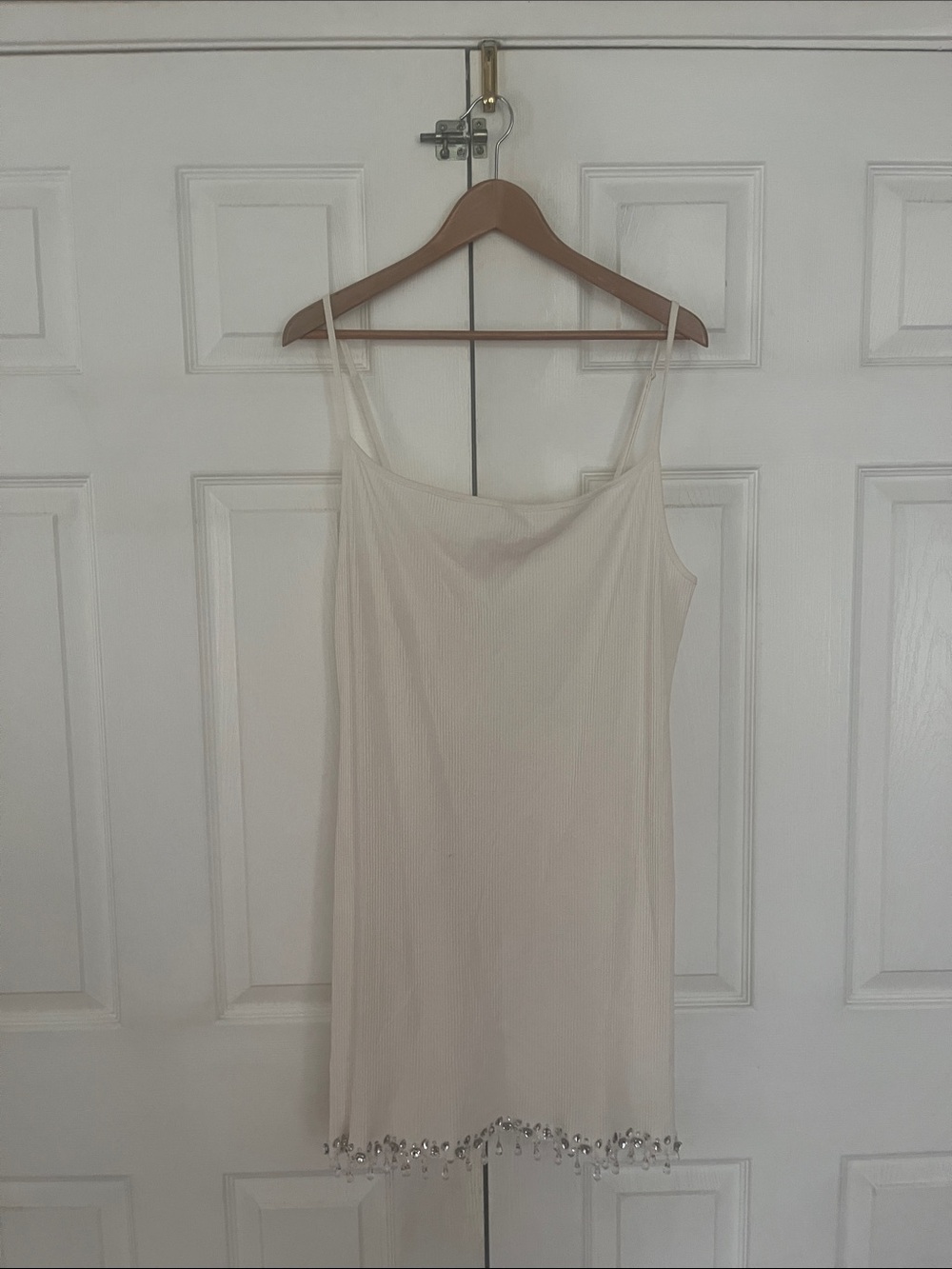Skims dress beaded jeweled hem ribbed stretchy